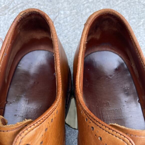 Allen Edmonds HALE Punched Cap Toe Dress Shoes 9 D